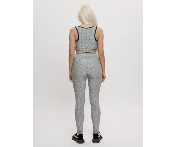 Костюм для фитнеса женский серого цвета 2004Sr