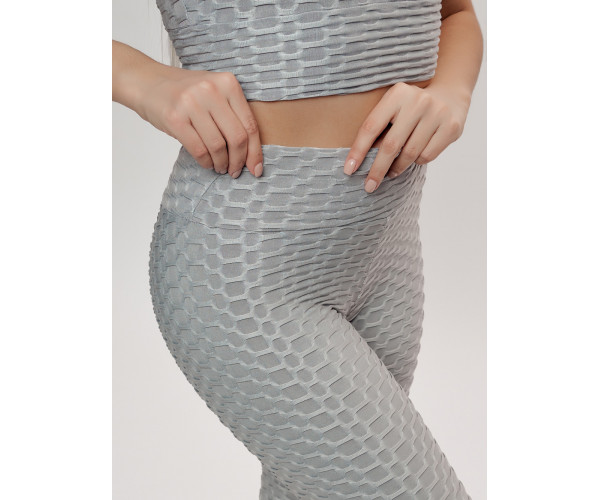 Костюм для фитнеса женский серого цвета 2004Sr