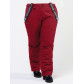 Женские зимние горнолыжные брюки большого размера бордового цвета 1878Bo