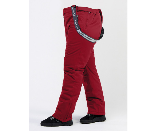 Женские зимние горнолыжные брюки большого размера бордового цвета 1878Bo
