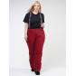 Женские зимние горнолыжные брюки большого размера бордового цвета 1878Bo