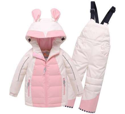 Горнолыжный костюм детский Valianly бежевого цвета 9002B