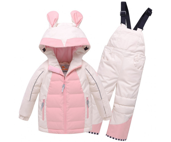 Горнолыжный костюм детский Valianly бежевого цвета 9002B