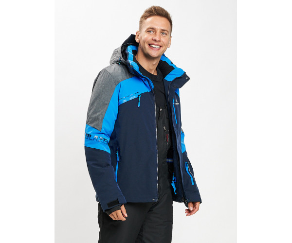 Горнолыжная куртка мужская синего цвета 77013S