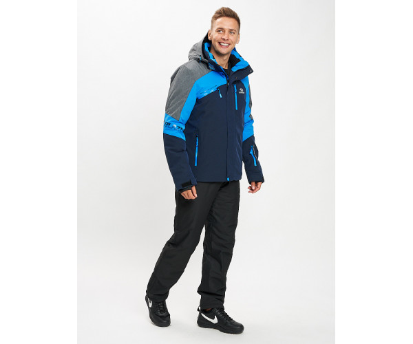 Горнолыжная куртка мужская синего цвета 77013S