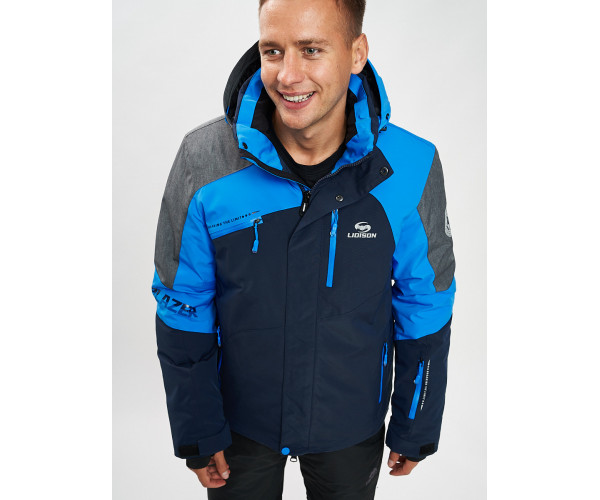 Горнолыжная куртка мужская синего цвета 77013S