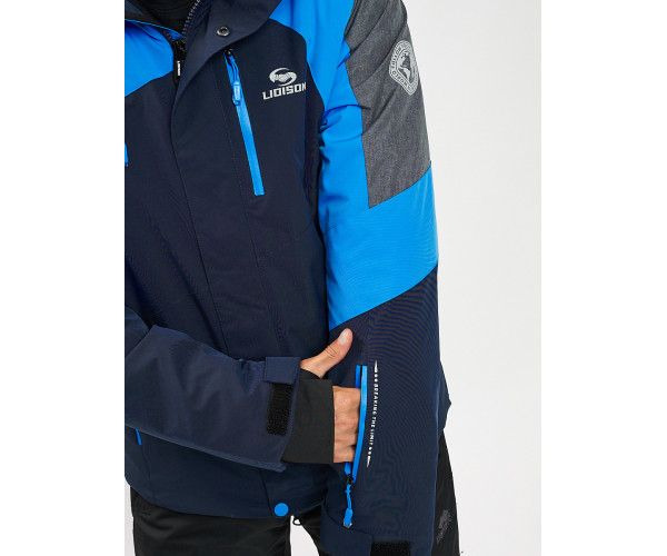 Горнолыжная куртка мужская синего цвета 77013S