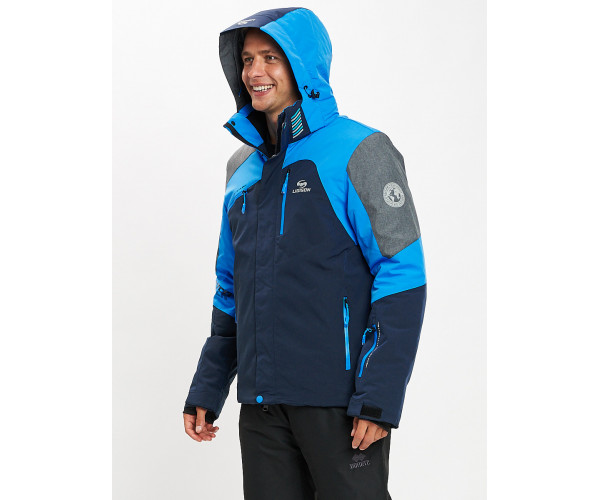 Горнолыжная куртка мужская синего цвета 77013S