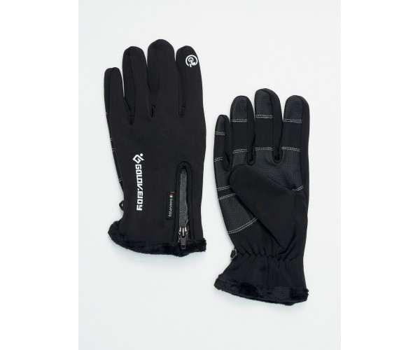 Перчатка спортивная демисезонные мужская черного цвета 613Ch