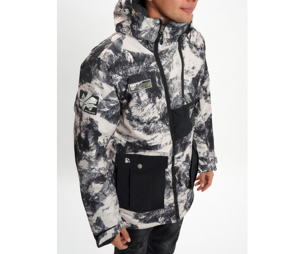 Молодежная зимняя куртка мужская бежевого цвета 059B