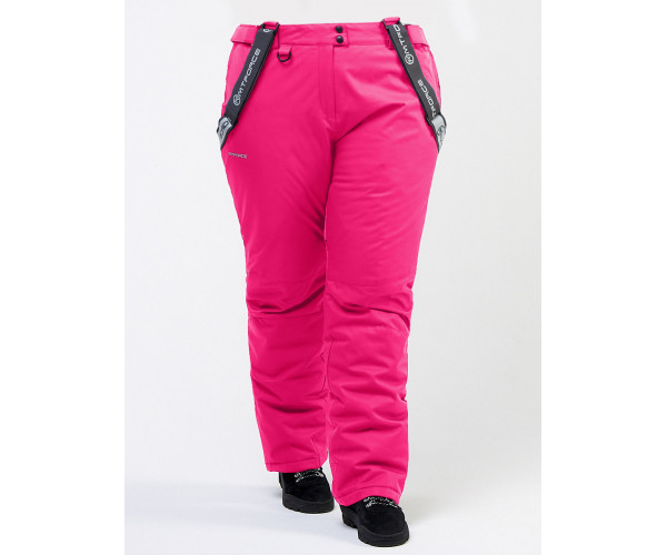 Женские зимние горнолыжные брюки большого размера розового цвета 1878R