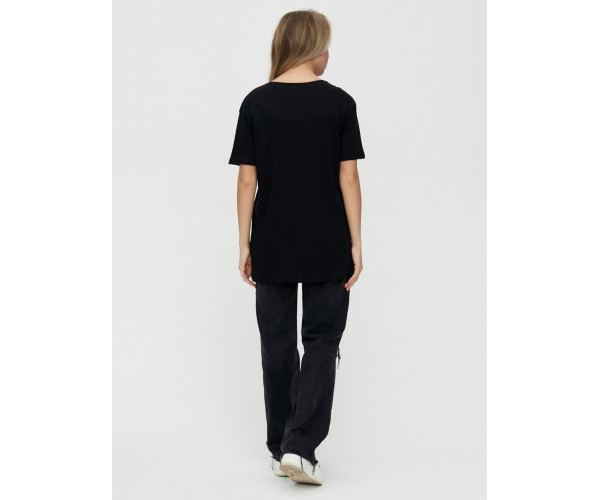 Женская туника с принтом черного цвета 4296Ch