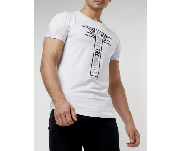 Подростковая футболка белого цвета 220072Bl