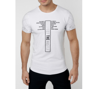 Подростковая футболка белого цвета 220072Bl