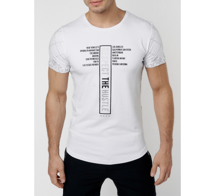 Подростковая футболка белого цвета 220072Bl