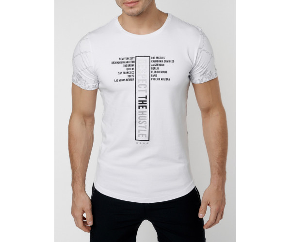 Подростковая футболка белого цвета 220072Bl