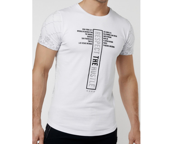 Подростковая футболка белого цвета 220072Bl