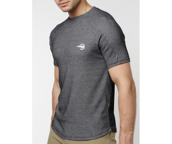 Футболка в полоску темно-серого цвета 221030TC