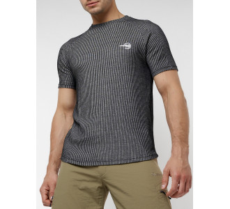 Футболка в полоску темно-серого цвета 221030TC