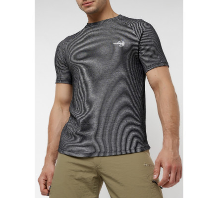 Футболка в полоску темно-серого цвета 221030TC