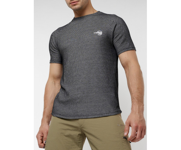 Футболка в полоску темно-серого цвета 221030TC
