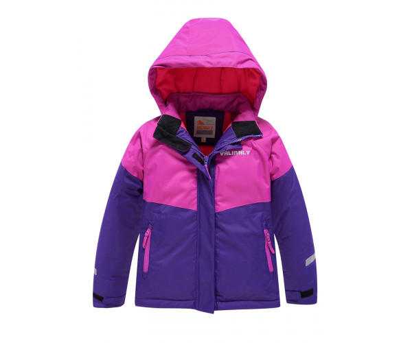 Горнолыжный костюм Valianly для девочки темно-фиолетового цвета 90081TF