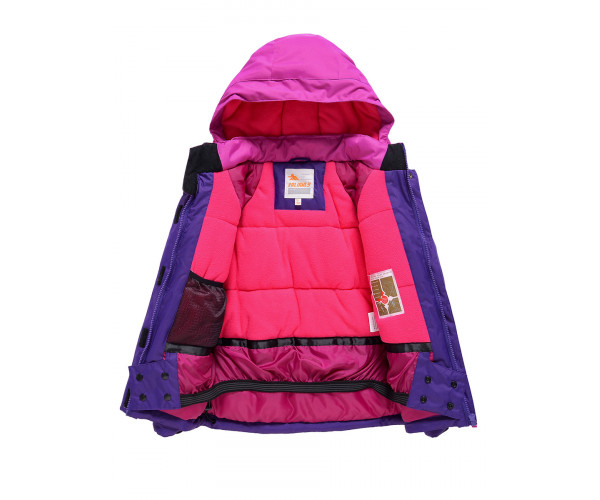 Горнолыжный костюм Valianly для девочки темно-фиолетового цвета 90081TF