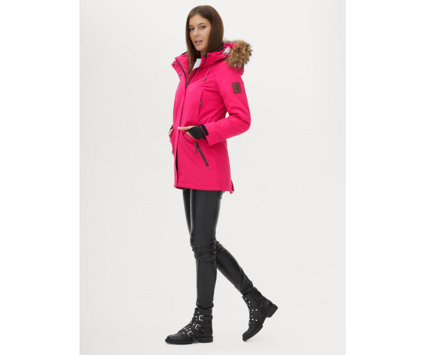 Парка женская  розового цвета 1957R