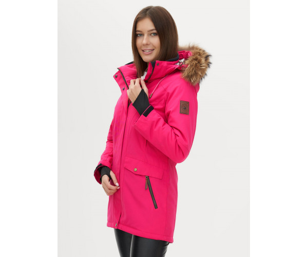 Парка женская  розового цвета 1957R