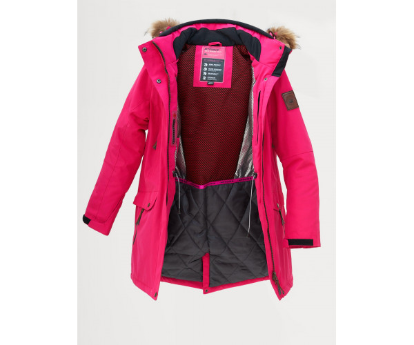 Парка женская  розового цвета 1957R
