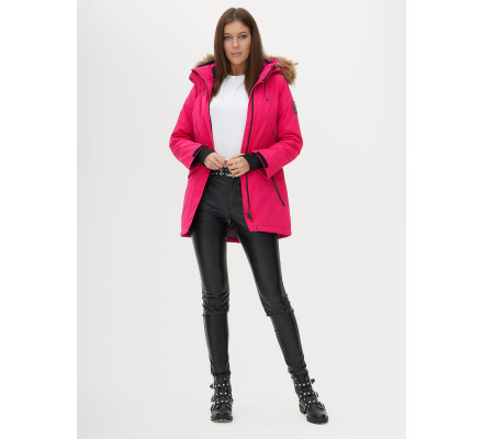 Парка женская  розового цвета 1957R