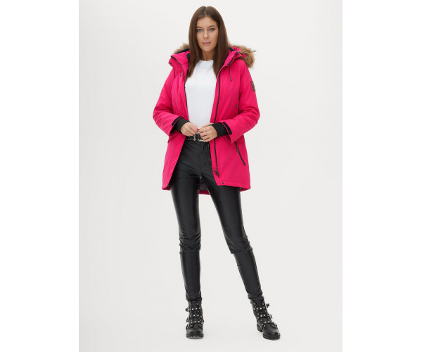 Парка женская  розового цвета 1957R