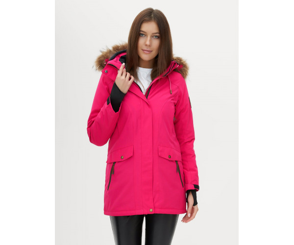 Парка женская  розового цвета 1957R