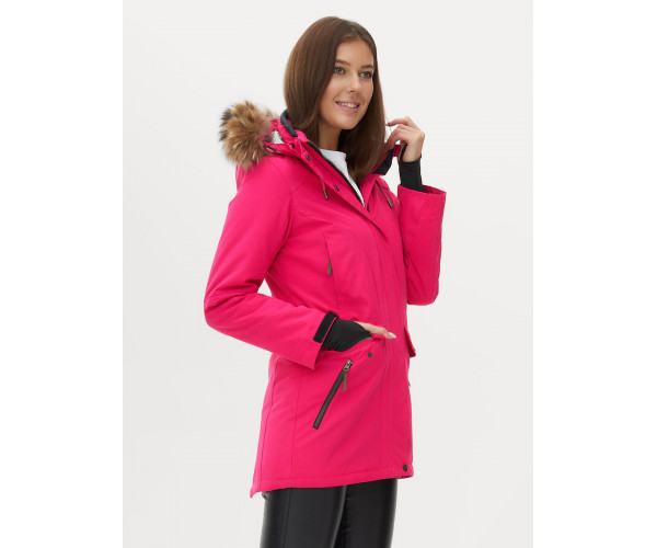 Парка женская  розового цвета 1957R