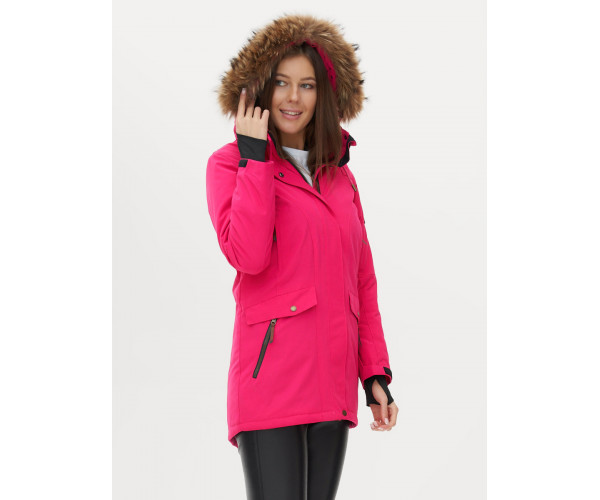 Парка женская  розового цвета 1957R