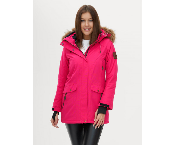 Парка женская  розового цвета 1957R