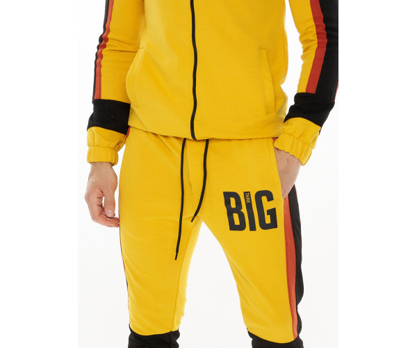 Спортивный костюм трикотажный горчичного цвета 9156G