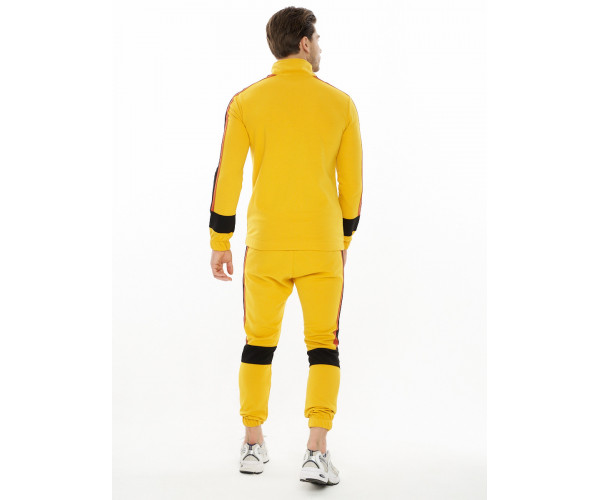 Спортивный костюм трикотажный горчичного цвета 9156G