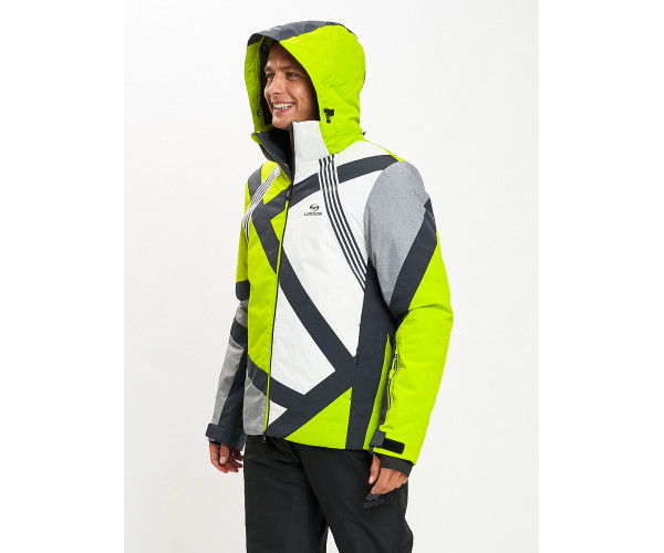 Горнолыжная куртка мужская зеленого цвета 77015Z