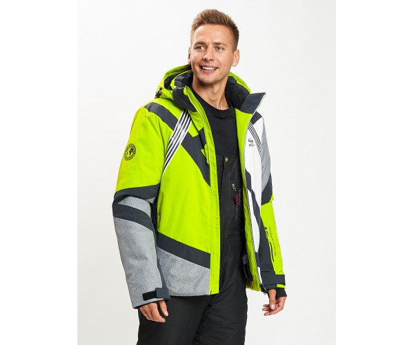 Горнолыжная куртка мужская зеленого цвета 77015Z