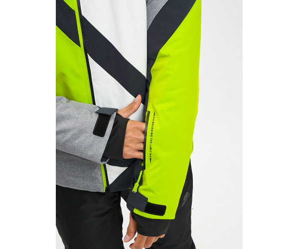 Горнолыжная куртка мужская зеленого цвета 77015Z