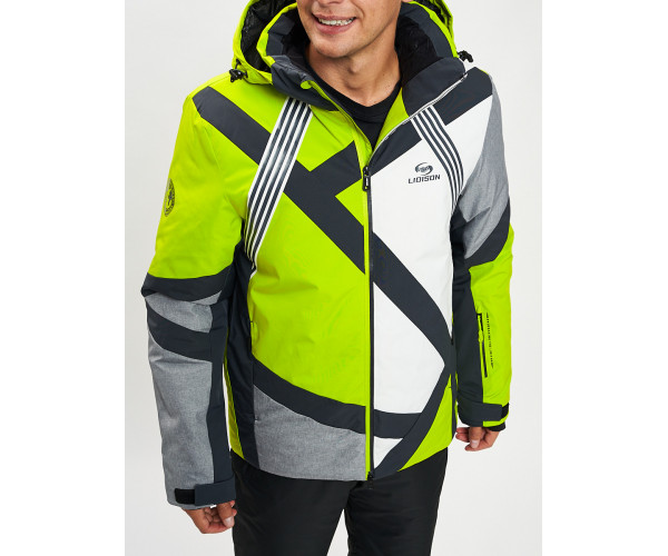 Горнолыжная куртка мужская зеленого цвета 77015Z