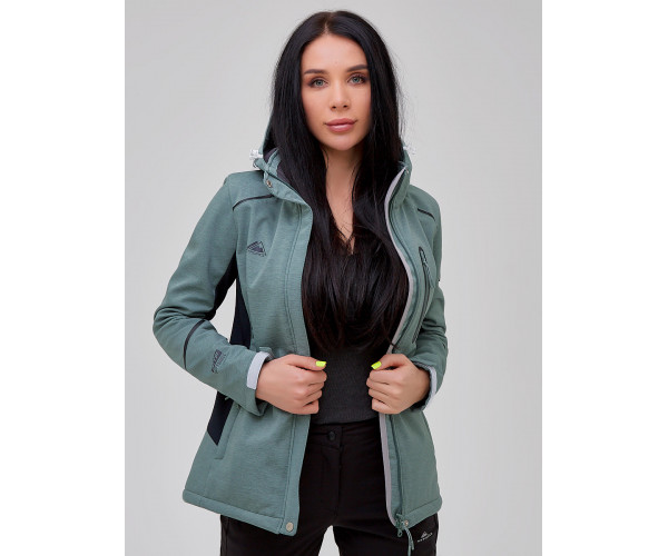 Костюм женский softshell бирюзового цвета 02036Br
