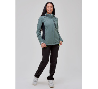 Костюм женский softshell бирюзового цвета 02036Br