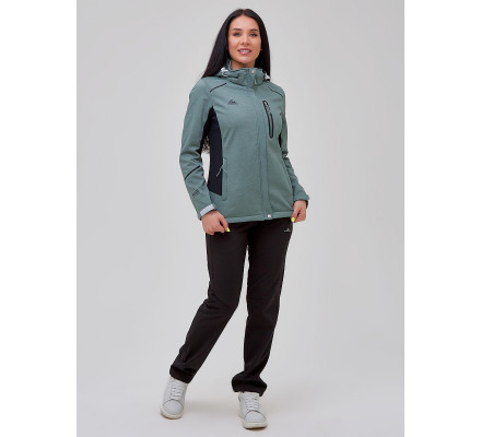 Костюм женский softshell бирюзового цвета 02036Br