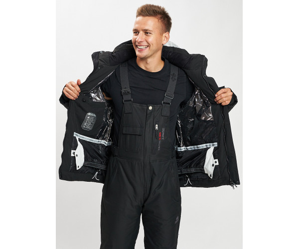 Горнолыжная куртка мужская белого цвета 77013Bl