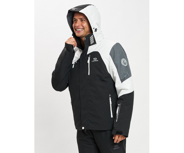 Горнолыжная куртка мужская белого цвета 77013Bl