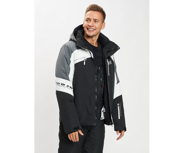 Горнолыжная куртка мужская белого цвета 77013Bl