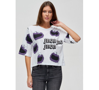 Топ футболка женская белого цвета 14001Bl