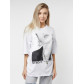 Женские футболки с принтом белого цвета 76098Bl